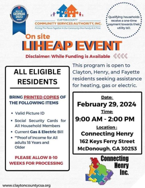 LIHEAP EVENT - Seeking Assistance with your utility bill?